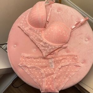 brand new fashion nova love you forever pink longline set